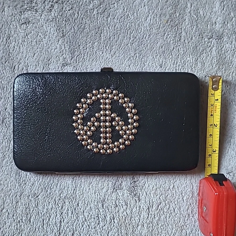 Studded Peace Wallet/Clutch - Picture 9 of 10